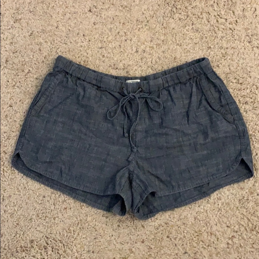 Comfy tie J crew chambray linen like shorts